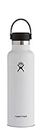 Hydro Flask Standard Mouth Water Bottle, Flex Cap - 24 oz, White