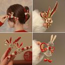 Women's Rose Rabbit Hair Clips Hairpin Barrettes Hair Accessories Jewelry Gifts