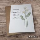 Greeting Card With Sympathy  5x7 Inches Condolences Floral