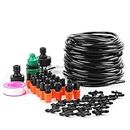 Wallfire Water Irrigation System, Garden Greenhouse Automatic Watering System with 15M Hose Set Kit Garden Watering Irrigation System for Outdoor Greenhouse Patio Lawn Plants