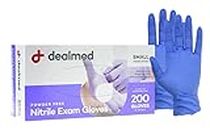 Dealmed Medical Exam Gloves – 200 Count Small Nitrile Gloves, Disposable Gloves, Non-Irritating Latex Free Gloves, Multi-Purpose Use Medical Gloves for a First Aid Kit and Medical Facilities
