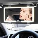 Car Vanity Mirror - Rechargeable Car Sun Visor Vanity Mirror with 3 Light Modes & Dimmable Touch Screen - Car Accessories for Women Girl