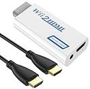 wii to hdmi Adapter Converter with 3.5mm Audio Jack&1080p 720p HDMI Output Compatible with All Wii Display Modes （ HDMI Cable Included）