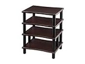 Monolith 4 Tier Audio Stand XL - Espresso, Open Air Design, Each Shelf Supports up to 75 Lbs, Perfect Way to Organize AV Components, 139167, SaddleBrown