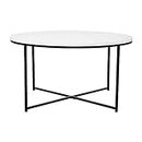 Flash Furniture Living Room Coffee Table, Engineered Wood, White/Matte Black