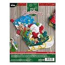 Bucilla Felt Applique Stocking Santa's Helper-Kit de Apliques de Fieltro, no aplicable, Multicolor, 29.84 x 22.86 x 6.09 cm