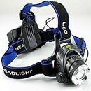 Drake High Power 18650 Headlamp 1800LM CREE XM-L T6 LED Headlamps Hunting Headlight Bicycle Camping Head Torch Light led Head lamp Including Charger(Batteries Included)