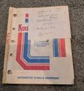 Catálogo de herramientas y equipos automotrices Kools Tools 1978. P. J. Kules Co.