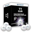 Donic-Schildkröt TT-Club Table Tennis Balls, for Training, Poly 40+ Quality, 120 Pieces in Large Box, White, 608532