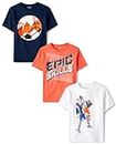 The Children's Place Boys' Short Sleeve Graphic T-Shirt 3-Pack, Epic/Basketball/Ball Multi, XX-Large