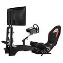 AUSWAY Racing Simulator Gaming Chair with Monitor Stand Racing Wheel Stand Cockpit Adjustable with Seat Logitech G25 G27 G29 G920 Xbox Xbox360 PS2 PS3 PC WII