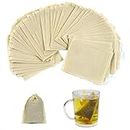 SYCARON 200 Pcs Tea Filter Bags, Disposable Tea Bags for Loose Tea and Coffee Paper Filter Tea Bags with Drawstring Empty Tea Bag, Natural Material (3.54 x 2.75 inch)