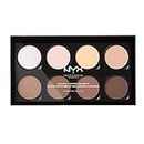 NYX Professional Makeup Highlight & Contour Pro Palette, 8 Powder Shades for Shading, Defining, Bronzing and Highlighting, Vegan and Cruelty-Free, 2.7 g