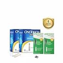 OneTouch Verio Test Strips | Pack of 100 Test Strips along with 50 Delica Plus Lancets | Blood Sugar Test Machine Testing Strips | Global Iconic Brand | For use with OneTouch Verio Flex Glucometer