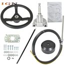 13 Feet Boat Rotary Steering System Outboard Kit  Marine With 13.5" Wheel SS1371