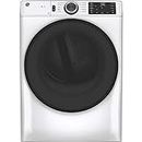 GE GFD55ESSNWW 28" Front Load Electric Dryer with 7.8 cu. ft. Capacity Built-in WiFi HE Sensor Dry and Sanitize Cycle in White