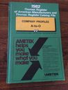 Catálogo de colección 1982 Thomas Register perfiles de empresas de libros de fabricantes estadounidenses