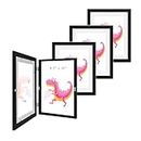 8.5x11 Picture Frame, PMZM 4 Pack Kids Artwork Picture Frame 180 Degrees Front Opening Holds 180 Pcs Kids Art Work, Photo, Certificate,3D, Craft