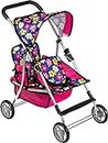 Fash N Kolor - Baby Doll Twin Stroller | Flower Design Easy Fold Double Stroller for Twin Dolls