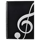 PUNK - Papel de música con 40 páginas de partitura musical - Cuaderno de música Music Note Black