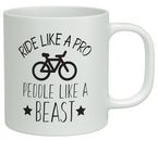 Ride like a Pro Peddle like a Beast Bicycle White 10oz Mug