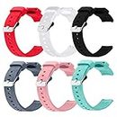 FitTurn Bands Compatible with Moto 360 3rd Gen/ 2nd Gen. Mens 42mm Smartwatch, 20mm Wrist Strap Quick Release Waterproof Soft Silicone Replacement Band for Moto 360 3rd Gen 2020 (SixColors)