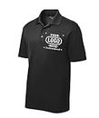 Men's Custom Golf Shirt. Custom Embroidered Polo Shirt/Golf Shirt (L, Black)