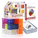 Playmags Brainy Cube With Brainy Cube Challenge Cards - Building Blocks For Creative Open-Ended Play - Educational Toys For Children Ages 3+ Years (Revised Edition)