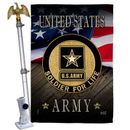 Angeleno Heritage Us Army Soldier For Life 2-Sided Polyester 2'3 x 3'3 ft House Flag Set in Black | 40 H x 28 W in | Wayfair