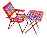 MY LITTLE TOWN Foldable Study Table and Chair for 5-10 Years Child (Red)
