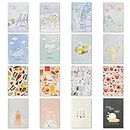 MAX COOK 16 Piezas Mini Cuadernos de Bolsillo Portátil Mini Hoja de Cuaderno Pequeño Bloc de Notas para Suministros de Oficina - Multiestilos