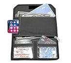 GreatDio Cheque Book and ATM Card Holder | Multi Pocket Expanding Zip Pouch | Travel Organizer Multipurpose Bag Case for Small Electronics and Accessories (Color May Vary)