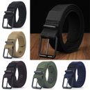 Men's Nylon Casual Belt Solid Color with Multi Holes Belt for Adults Teen Boys