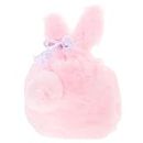 POPETPOP Cosmetics Storage Bag Rabbit Bag Fluffy Animal Purse Lotus Tealight Candle Holder Cosmetics Organizer Bunny Bag Storage Bags Toiletry Bags Tote Bag Pink Cute Travel Plush
