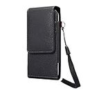 DFV mobile - Leather Holster Case Belt Clip Rotary 360 with Card Holder and Magnetic Closure for Nokia Lumia 1520 (Nokia Beastie) - Black
