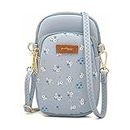 Techcircle Small Crossbody Purse for Girls, PU Leather Cell Phone Wallet Shoulder Bag with Removable Strap for iPhone 12/11/10/8/7, Galaxy Note8/Note9/S9+/S10+/S20 FE, LG Stylo 4/G8/G7/V50, Blue
