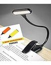 Vktronics 9 LED Book Lights with Rechargeable Clip & 3 Lighting Modes (Black)