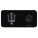 Black Indiana Hoosiers 3-in-1 Glass Wireless Charge Pad