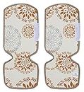 Heart Home Rangoli Refrigerator Door Handle Covers- Keeps Kitchen Appliance Clean from Smudges, Fingertips, Drips, Food Stains, Perfect for Dishwashers, White, Standard, Set of 2 (HS_37_HEARTH020146)
