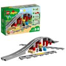 LEGO 10872 DUPLO Town Train Bridge and Tracks Toy for Kids, Building Bricks Set 