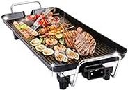 Niyam Multi-Functional Non-Stick Electric Temperature Adjustable Double Layer Smokeless Teppanyaki Grill Barbecue Plate Baking Pan BBQ Griddle