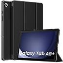 MoKo Coque pour Samsung Galaxy Tab A9+ /A9 Plus 11" 2023 (SM-X210/X216/X218), Étui à Rabat Mince pour Tablette avec Support Housse TPU pour Galaxy Tab A9 Plus, Auto Réveil/Sommeil, Noir