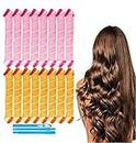 WHISKET - 7 pcs Hair Curlers Spiral Curls Styling Kit, DIY No Heat Wave Shape Hair Curlers for Long Hair, Magic Hair Rollers with Styling Hooks for Most Kinds of Hairstyles (Hair Roller)