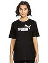 PUMHB|#Puma Ess Logo Boyfriend Tee Maglietta, Donna, Puma Black, L