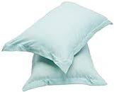 Amazon Brand - Solimo Microfiber Solid Pillow Cover (Set of 2, Green, 17" X 27")