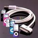 TECHGEAR Câble usb de chargement et synchronisation de données haute qualité compatible avec toutes les générations d'iPod Nano (Sauf l'iPod Nano 2012 / 7ème génération)