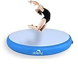 Dolphy Round Inflatable Air Gymnastics Mat Training Mats 8 inches Thickness Gymnastics Tracks with Electric Air Pump for Indoor/Gym/Outdoor/Yoga/Water/home/School Use Blue