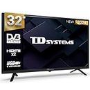 TD Systems - Televisor 32 Pulgadas, No Smart TV, Television TDT HD, 3 años de garantía, Modelo 2024 - PRIME32C19H