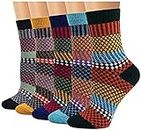 Aeoss Women Wool Socks Vintage Style Winter Warm Soft Thick Knit Wool Multicolor Socks Free Size Socks (2 PAIR)