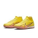 Nike Herren Zoom Mercurial Superfly 9 Academy Tf Football Shoes, Yellow Strike/Sunset Glow-Coconut Milk, 45 EU